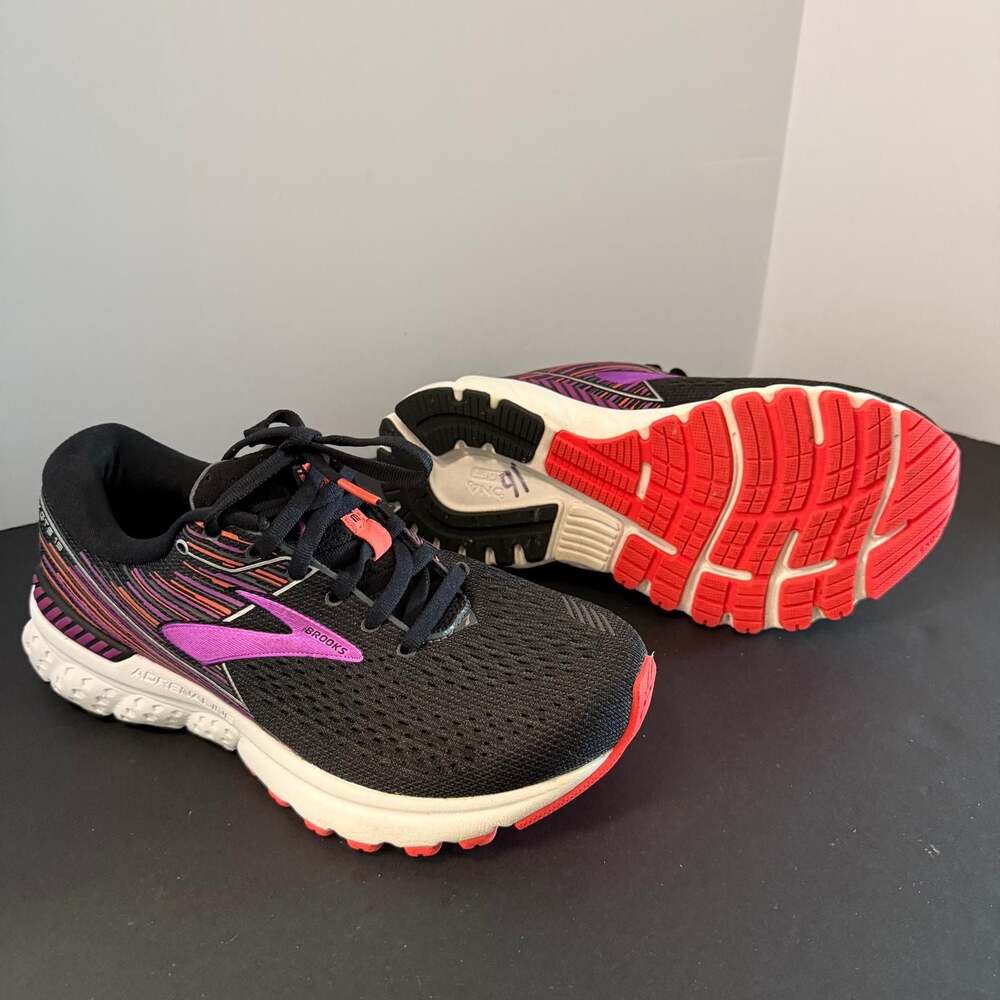 Brooks Adrenaline GTS 19 Women's Running Shoes Black Purple Size 7 - Picture 7 of 16